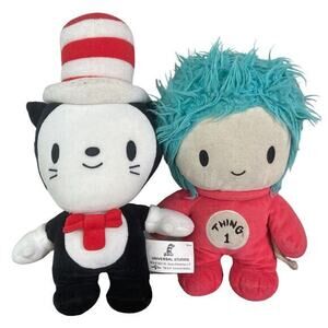 Universal Studios Dr. Seuss Cat‎ in The Hat & Thing 1 Plush Dolls